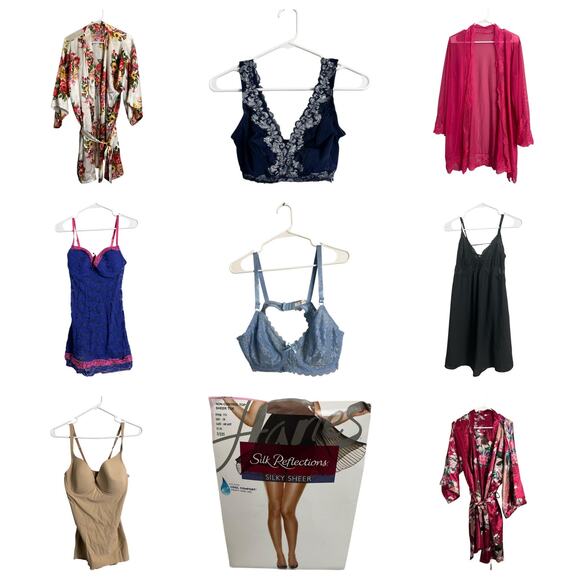 Pre-Owned Lingerie Bundle Lot 16 items Slip Nightgown Robe Negligee Boudoir - Picture 1 of 16